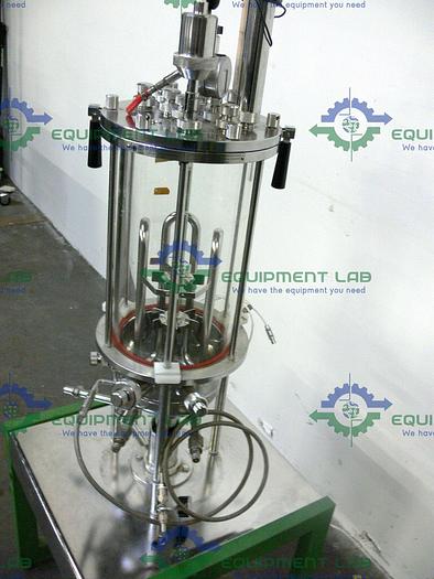 Used Braun 880 141/0 13.7L 1.3 bar 124C Schott Gerate Glass Bio Reactor + .75kW Motor