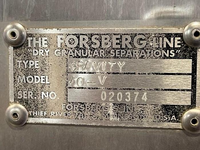Used Forsberg Gravity Table - Dry Granular Seperator Model 40V
