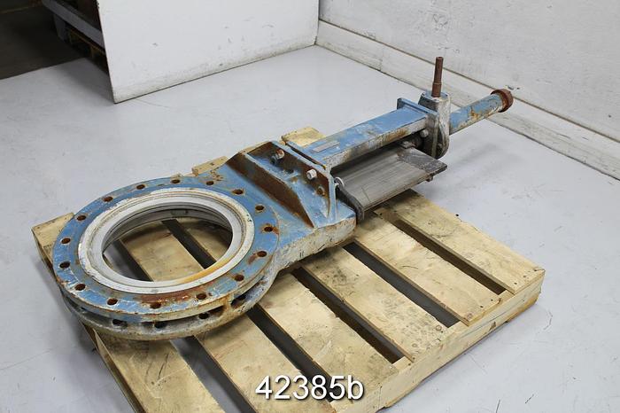 Used Dezurik 16" Hand Operated Knife Gate Valve #42385