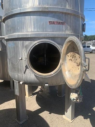 Used 1200 Gallon Vertical Stainless Steel Dearator Vacuum Juice Tank