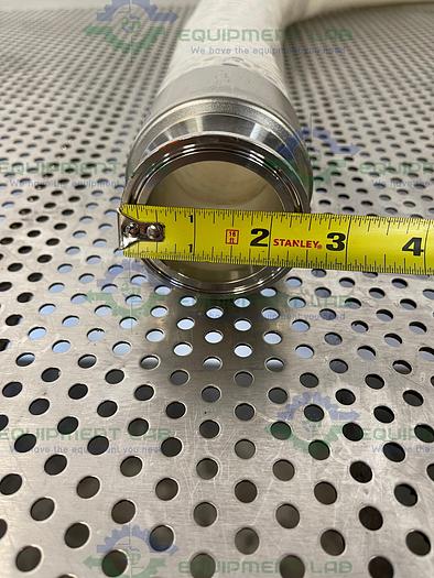 Used Sani-Tech  STHT-WR-1500 84" Silicone Hose w/ 1 1/2" Sanitary Fitting