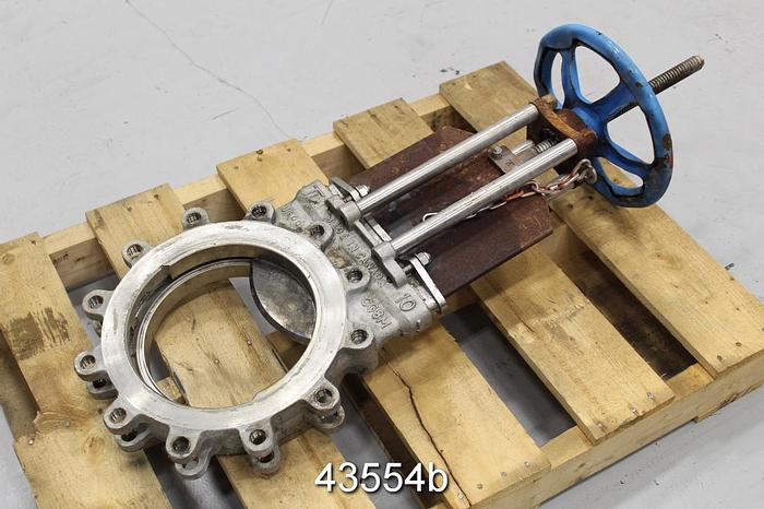 Used True Line 10" Hand Operated Knife Gate Valve #43554