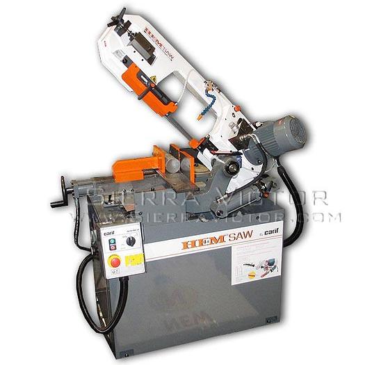 HE&M Semi-Auto Dual Miter Saw with Hydraulic Clamping Vise CARIF 260BSA