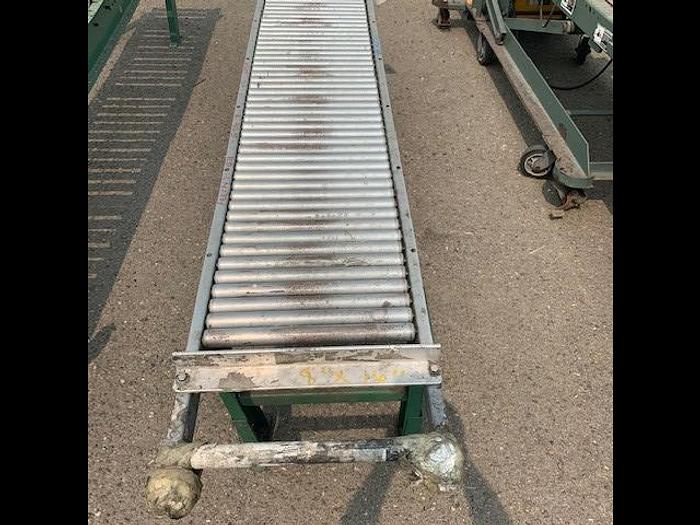 Used Roller Case Conveyor 8' Long x 16" Wide