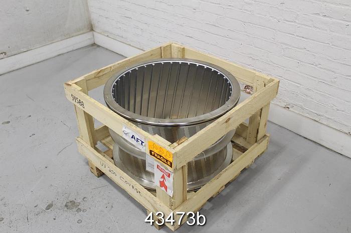 Unused Black Clawson UV200 Stainless Steel Pressure Screen Basket, 1.4mm/.055" Holes #43473