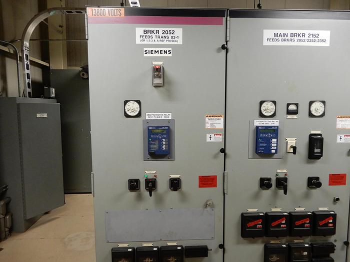 Used 13,800 V SIEMENS SWITHGEAR