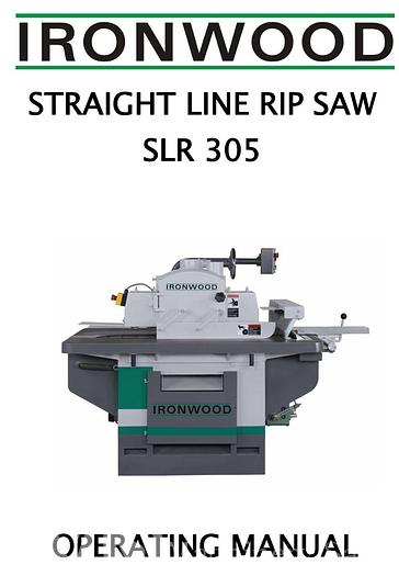 Used 2019 Ironwood SLR305 Straight Line rip Saw