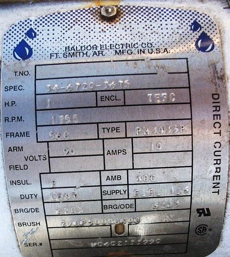 Used Pump, Peristaltic, Masterflex, 1 Hp, S/st, Portable, #S741363