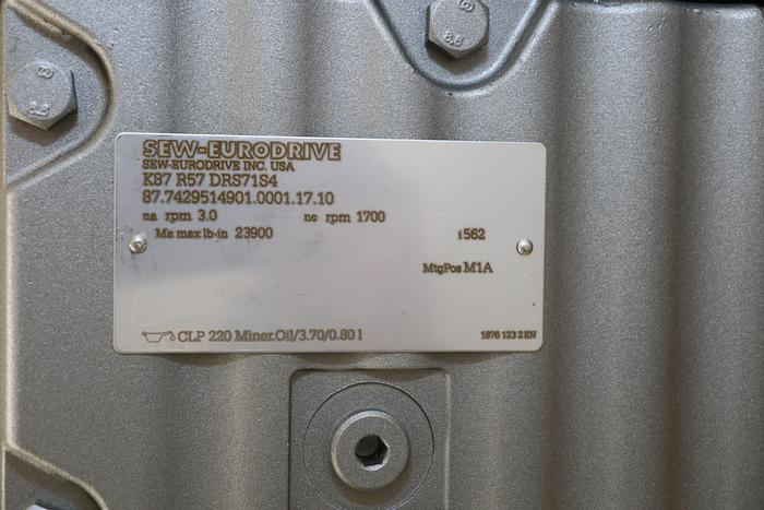 Unused Sew Eurodrive K87 R57 DRS71S4 Gear Drive #44154