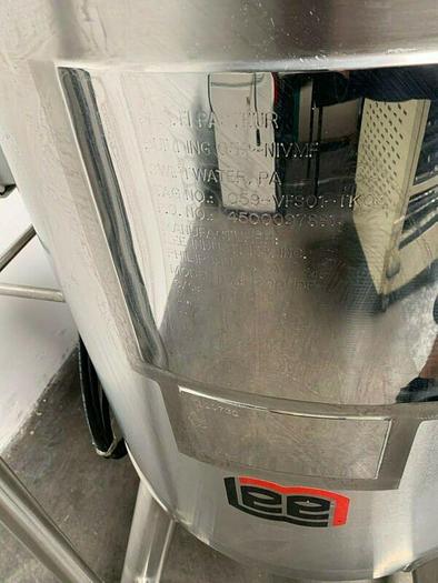 Used LEE 200 Liter Stainless Steel Jacketed Reactor 50 PSI no mixer