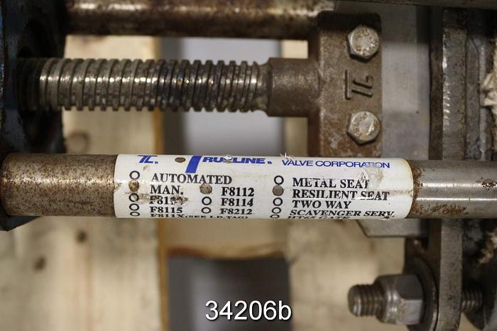 Used Trueline 4" Hand Operated Knife Gate Valve #34206