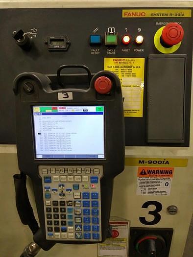 Used 2012 FANUC M900iA/600 6 AXIS CNC ROBOT WITH R30iA & 15' 7TH AXIS TRACK