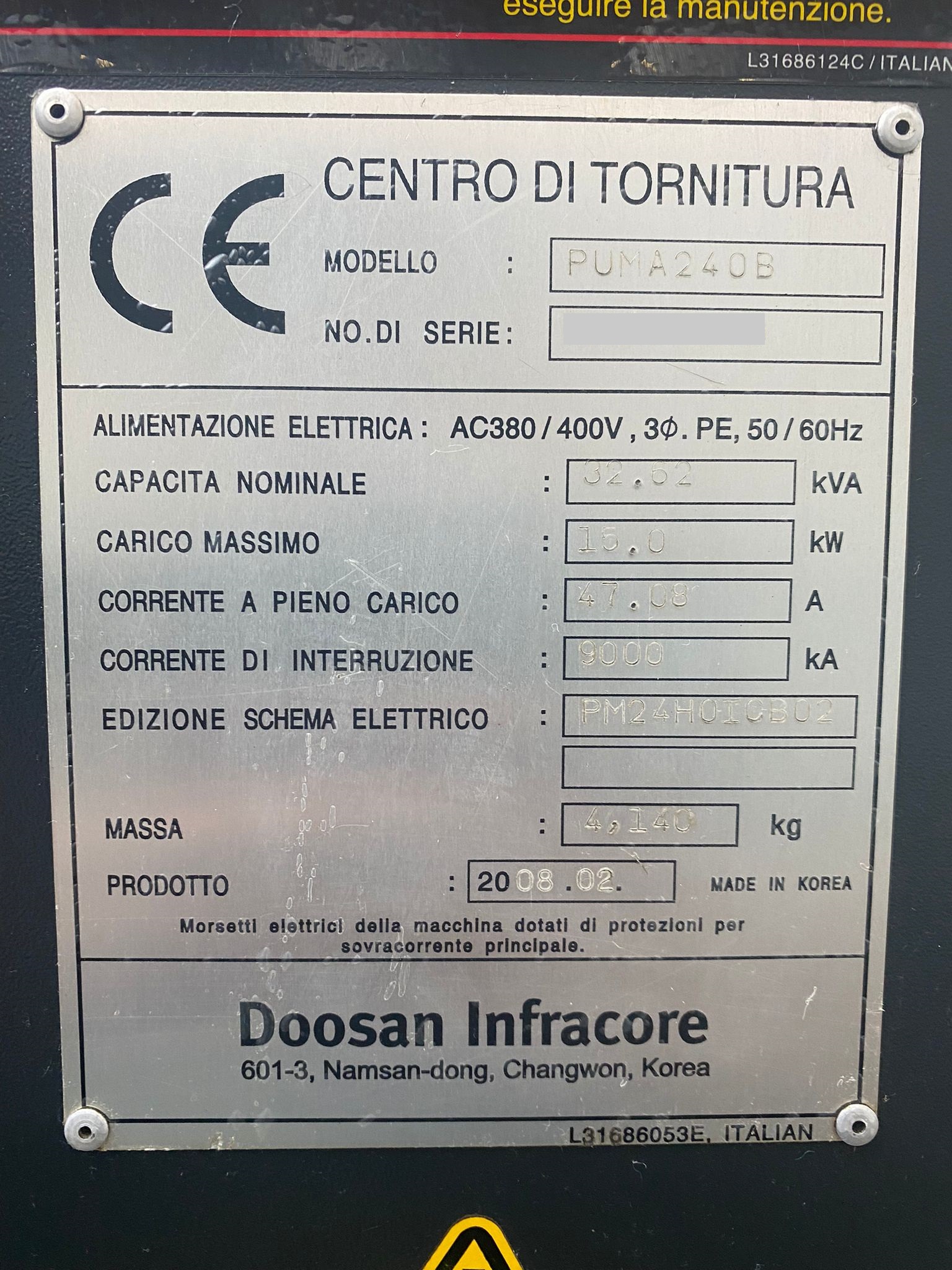 Usato 2008 Doosan PUMA 240B