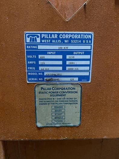 Used PILLAR AB5104-3012-MK8 INDUCTION FURNACE (On Hold)