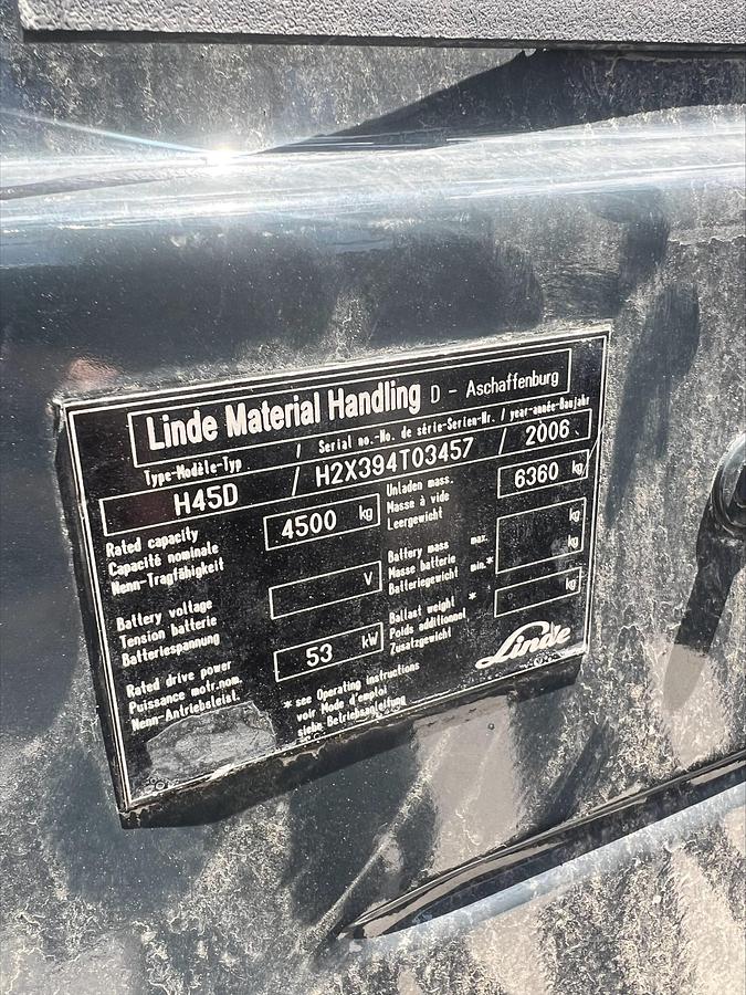 Refurbished Refurbished - Linde 2007 H45D for Sale in Boise, Idaho #000786