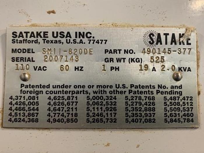 Used Satake Color Sorter Model Scan Master II 820 DE