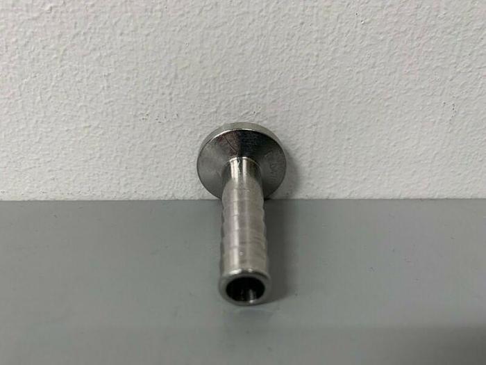 Used Stainless Steel Sanitary 3/8" Hose Fitting To 1/2" Sanitary Fitting