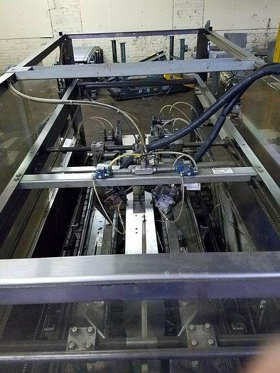 Used ABC PACKAGING HOT GLUE CASE SEALER w/ model 47 compressor an Nordson problue 7