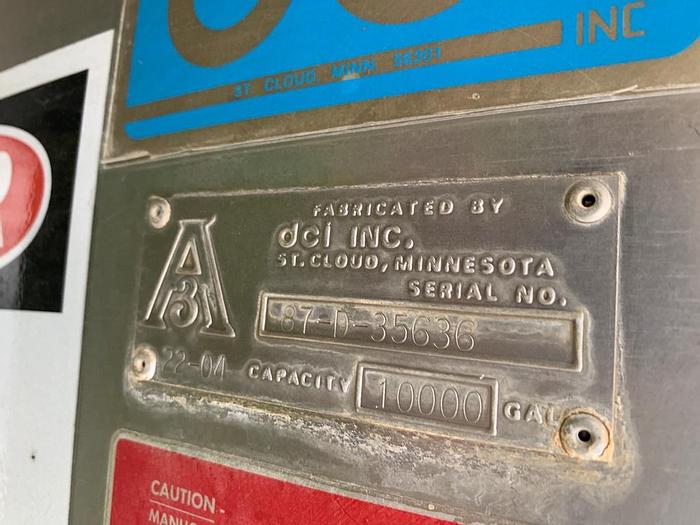 Used Tank, 10,000 Gallon, S/st, Jkt, Agit, DCI, Silo #C744332