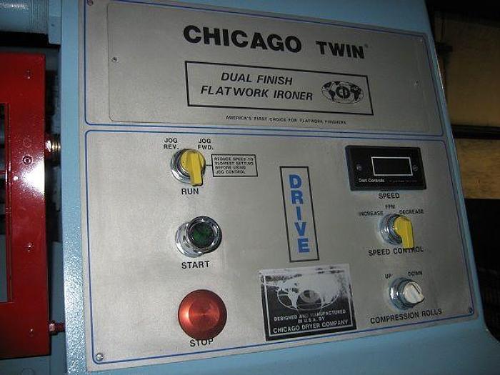 Used 1990 Chicago 2 roll 24" x 120" steam ironer