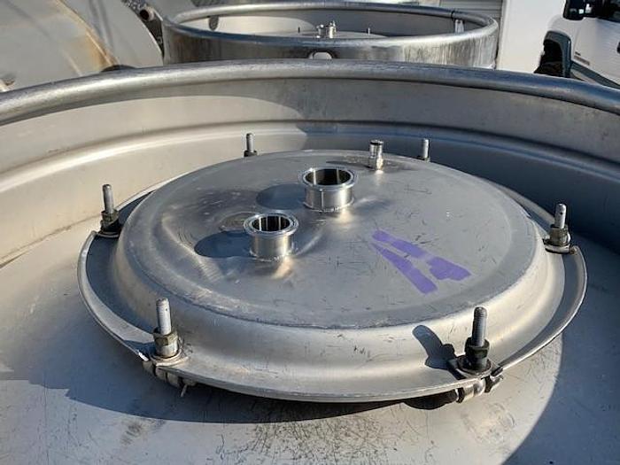 Used 211 Gallon Round Stainless Steel Tote Tanks