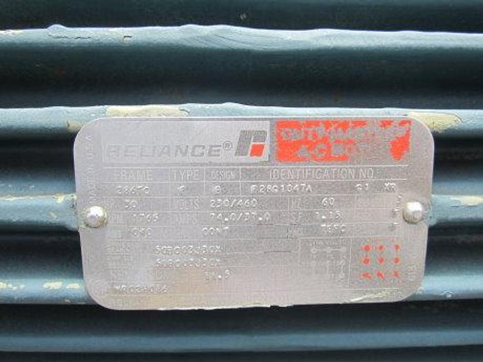 Used Motor, 30 HP, Reliance, Gearhead, 125 RPM Out, 230/460V #S737272