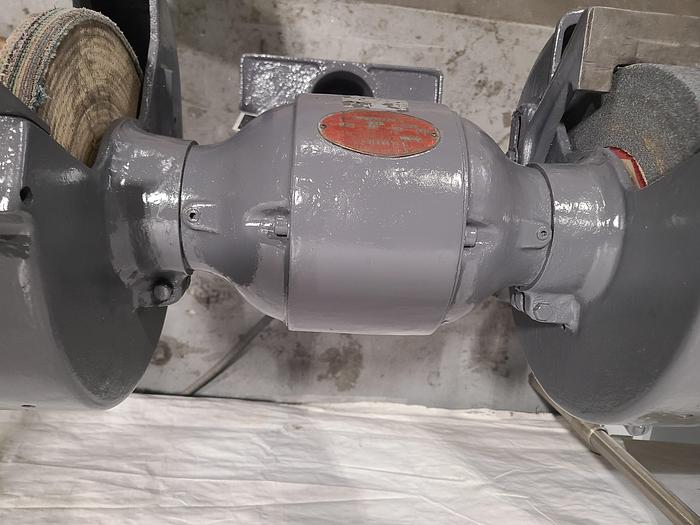 Used Bradford Admiral Double 1 Hp Heavy Duty 10" Grinder Grinding Wheel