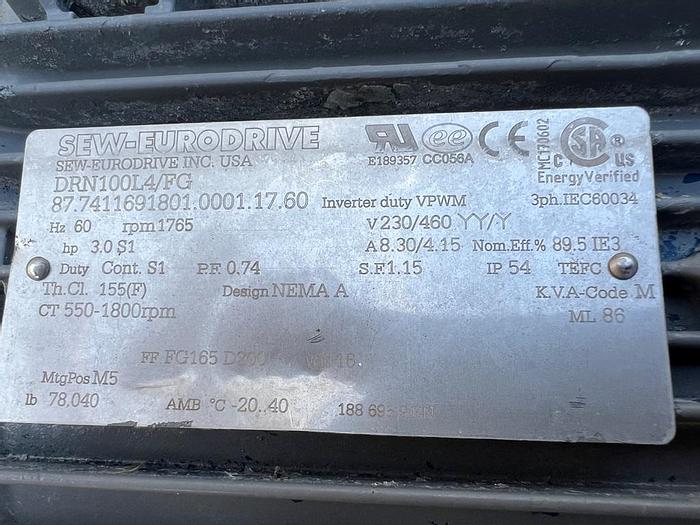 Used Tank, 1,000 Gallon, S/st, Agit, 45-Degree Cone Bottom #S744583