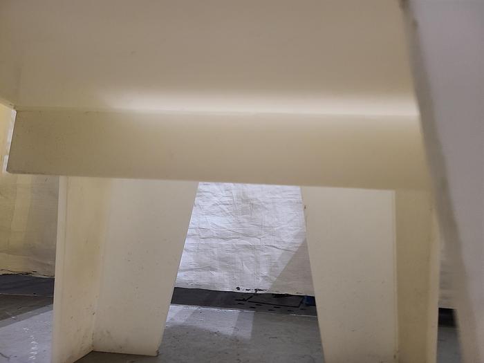 Used Polypro Tank Counter Flow Rinse side and bottom support 18" x 18" x 24" Removable Partition - LARRY PLEASE CHECK DEMENTIONS
