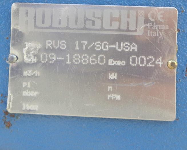 Used Pump, Vacuum, 15 HP, Robuschi, Liquid Ring, 2" In/Out #S743027