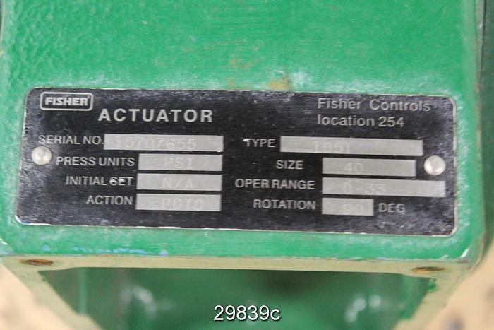 Used Fisher 8560 4" Butterfly Control Valve #29839