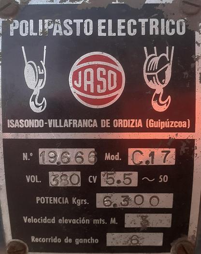 Usado Ponte rolante JASO de 6,3 Ton