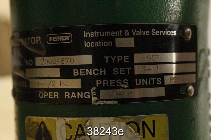 Used Fisher ED 2.5" Steam Valve #38243