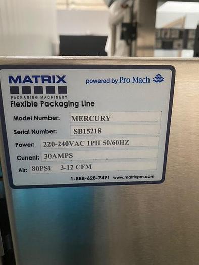 Matrix Mercury Form Fill & Seal Bagger