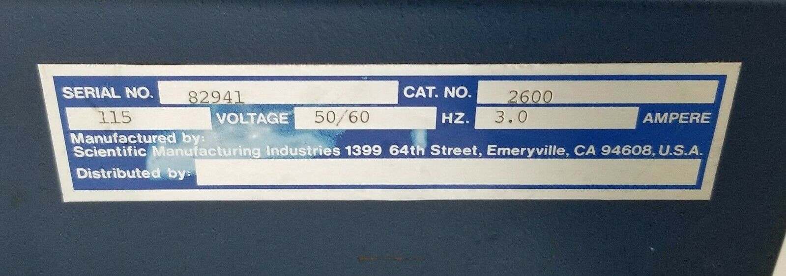 Used SMI 2600 Multi-Tube Vortex Mixer