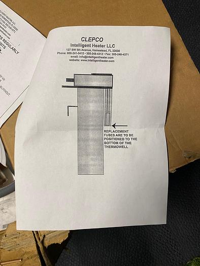 Used Intelligent Heater, LLC WSC-9222-A Immersion Heater