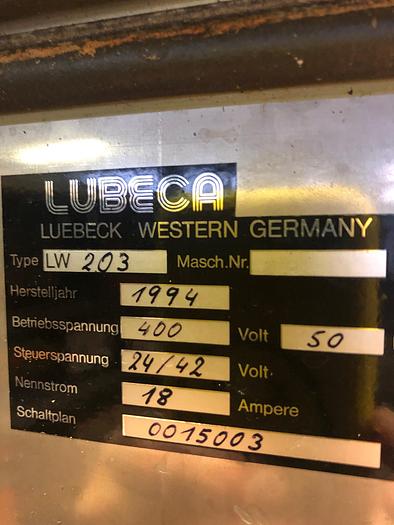 Gebraucht Dosenverschließmaschine, Fabrikat Lubeca, Typ LW 203