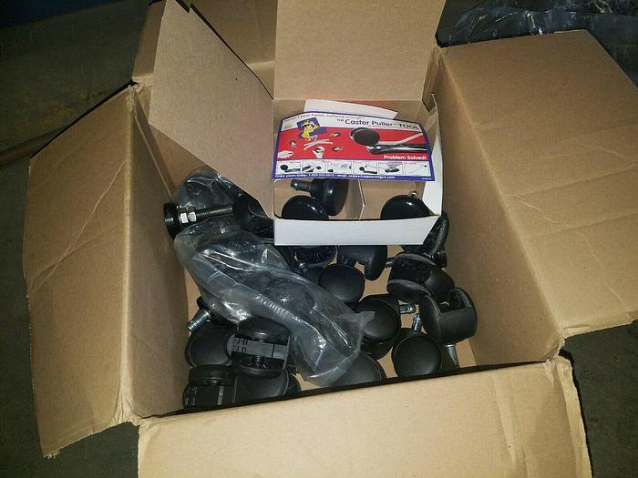 Used 30 Caster Wheels and Stationary Feet +FREE SHIPPING!!