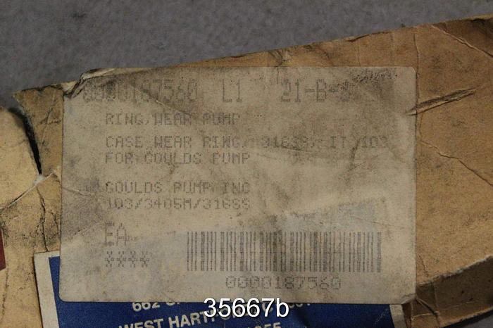Unused Goulds 3405 M Pump Casing Wear Rings #35667