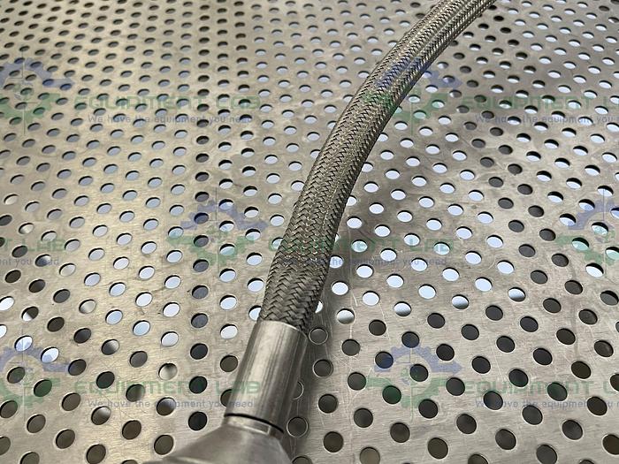 Used 240" Stainless Steel Braided Hose w/ 1" to 1/2" Sanitary Fitting