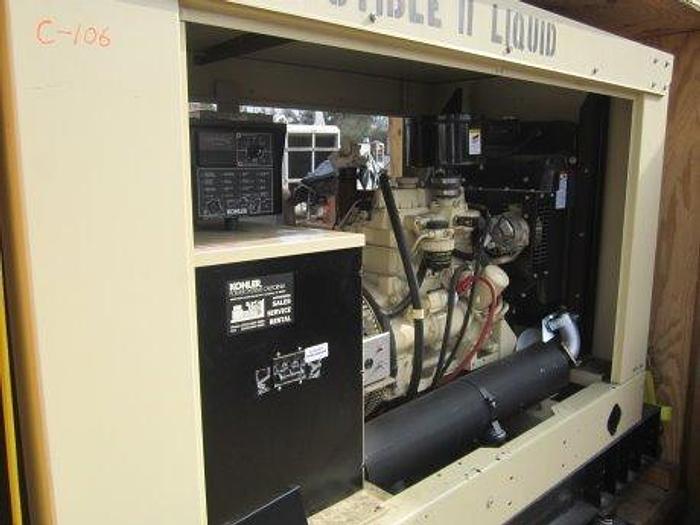 Used Generator, Diesel, 26 kW, Kohler, Self Contained, 240 Volt, #C738157