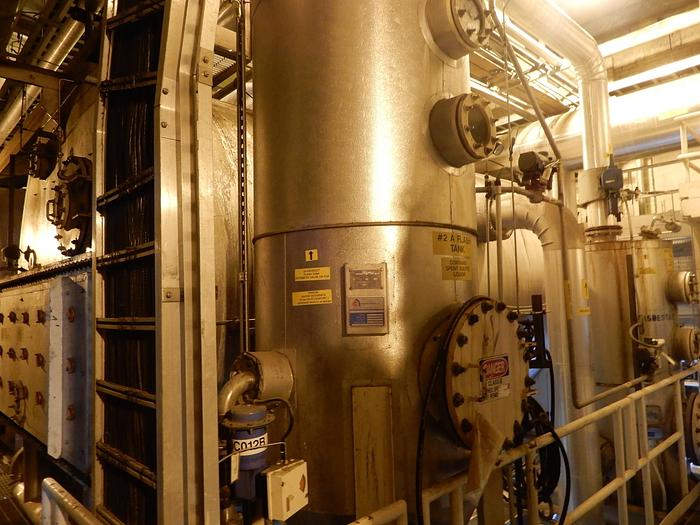 Used AQUA-CHEM MODEL 20000-SPW2976 FIVE SPRAY FILM BLACK LIQUOR EVAPORATOR SYSTEM MFG 1987