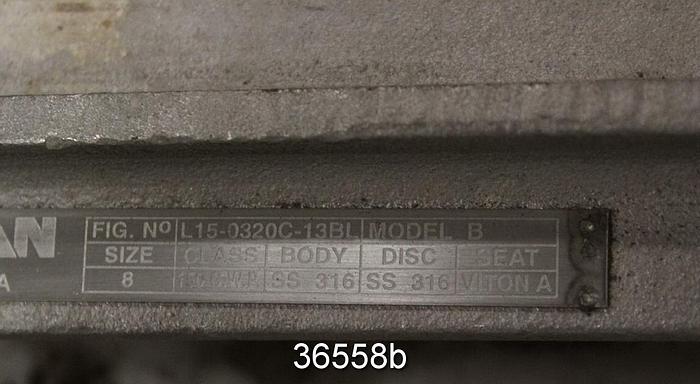 Used Velan 8" Hand Operated Knife Gate Valve, L15-0320C-13BL #36558