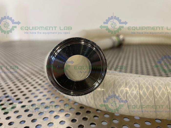 Used Sani-Tech  STHT-WR-1000 144" Silicone Hose w/ 1" Sanitary Fitting