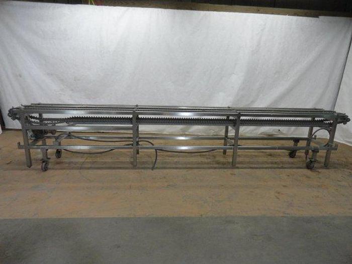 Used Dual Lane Conveyor; 17'L