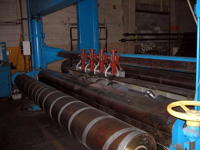 Used 150" (3.81M) BELOIT SLITTER REWINDER 80" UNWIND AND REWIND DIAMETERS
