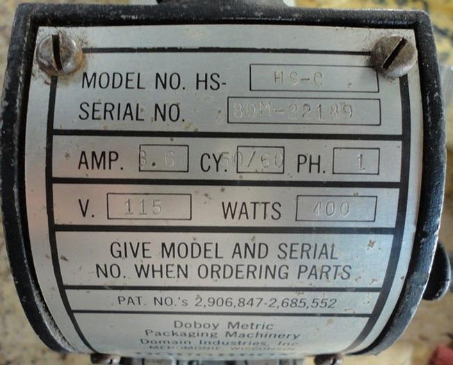 Used Sealer, Bag, Doboy, Rotary, Handheld, Model HSC, Electric #S742048