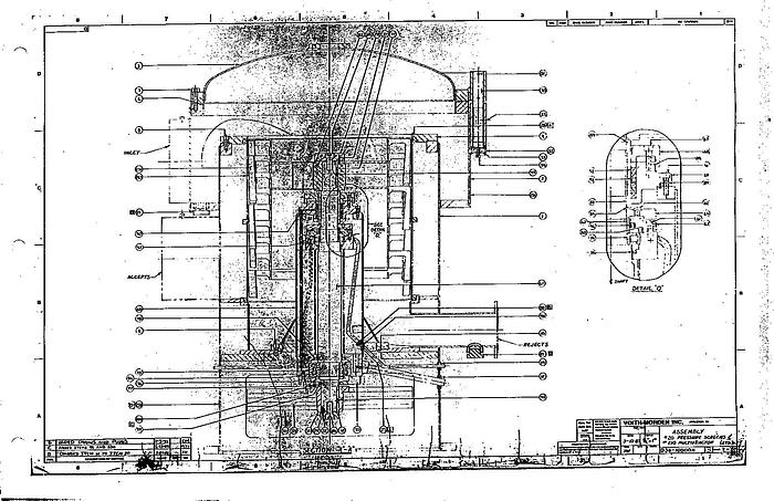 Used Voith 200VS Vertical Screen, 137 Tpd, 2284 Gpm, .010" Slots, Job No.: 5906837 #17602