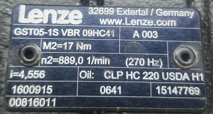 Used LENZE MCS 09H41-RS0P1-Z0D0-ST6S00N-R0SU/LENZE GST05-1S VBR 09HC41