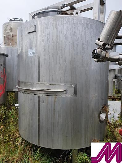 Used 3,000 Litre Stainless Steel Jacketed Tank